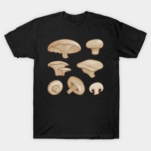 Woodcut Mushrooms T-Shirt